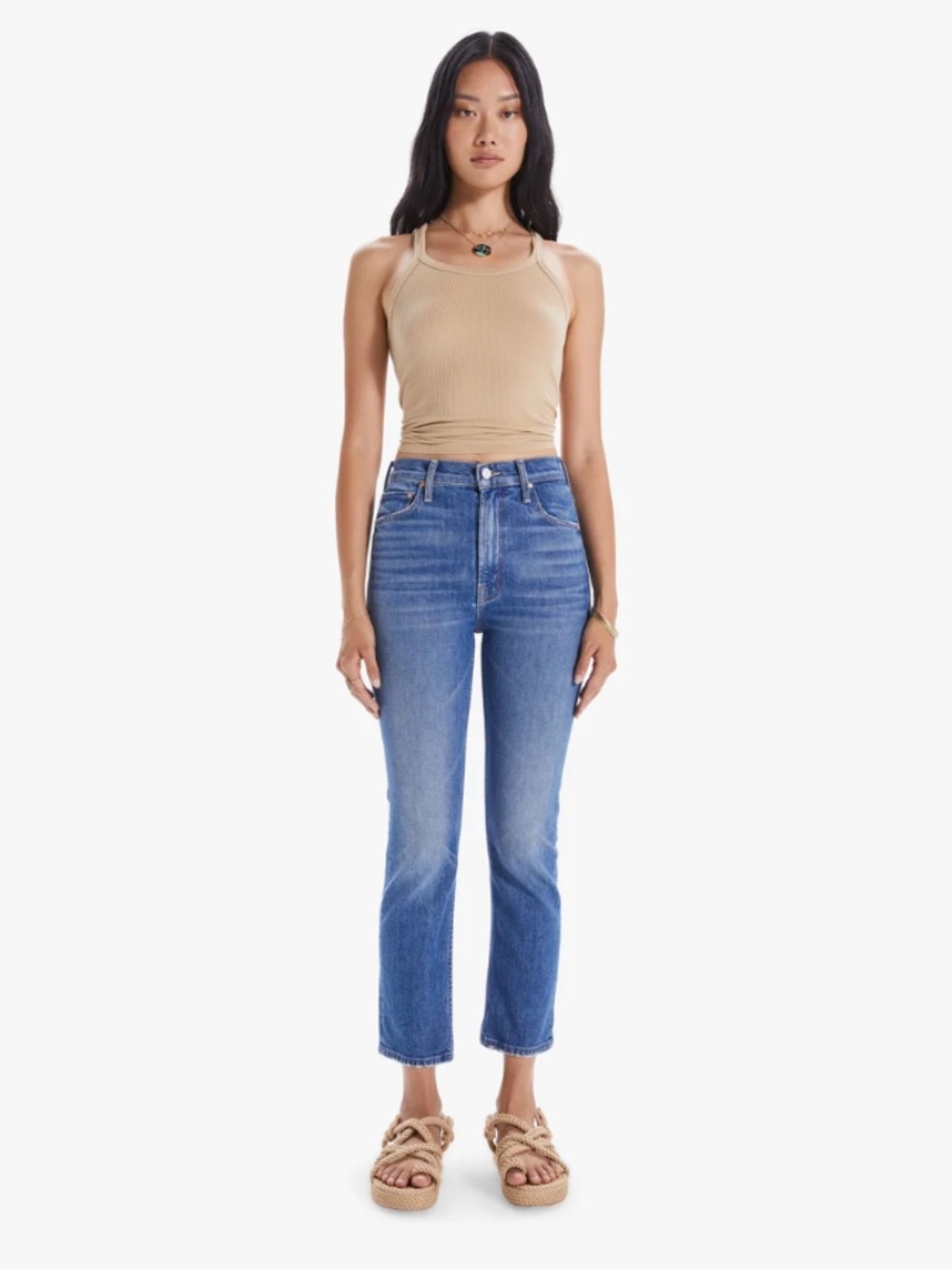 MOTHER SUPERIOR The High Waisted Rider Ankle Jeans – Running With Scissors – Siz